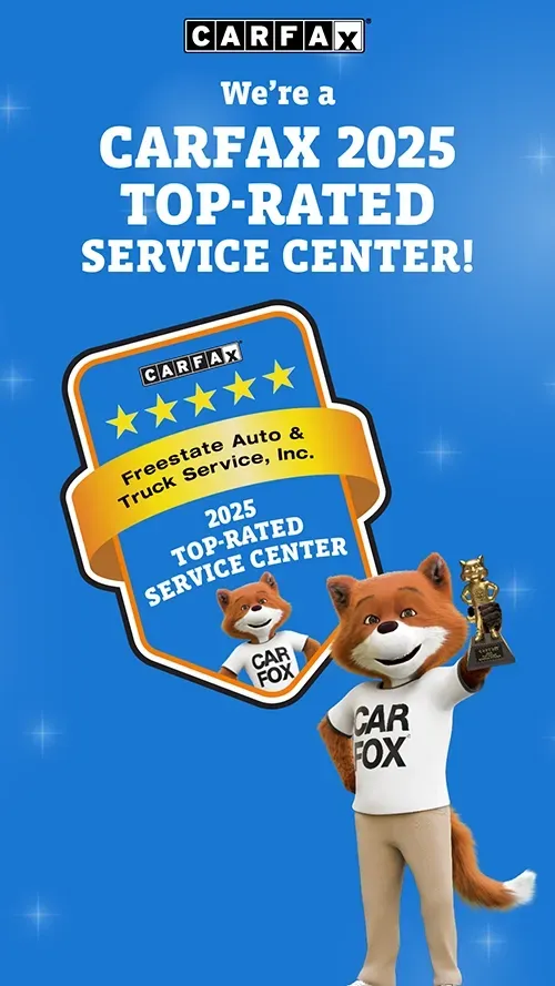 CarFax 2025 Top-Rated Service Center | Freestate Auto & Truck Service