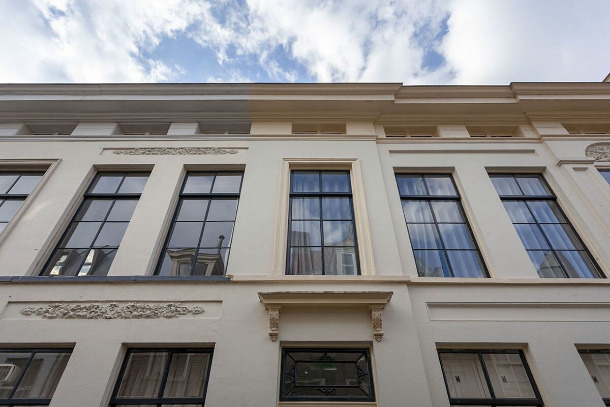 Frontal view of building