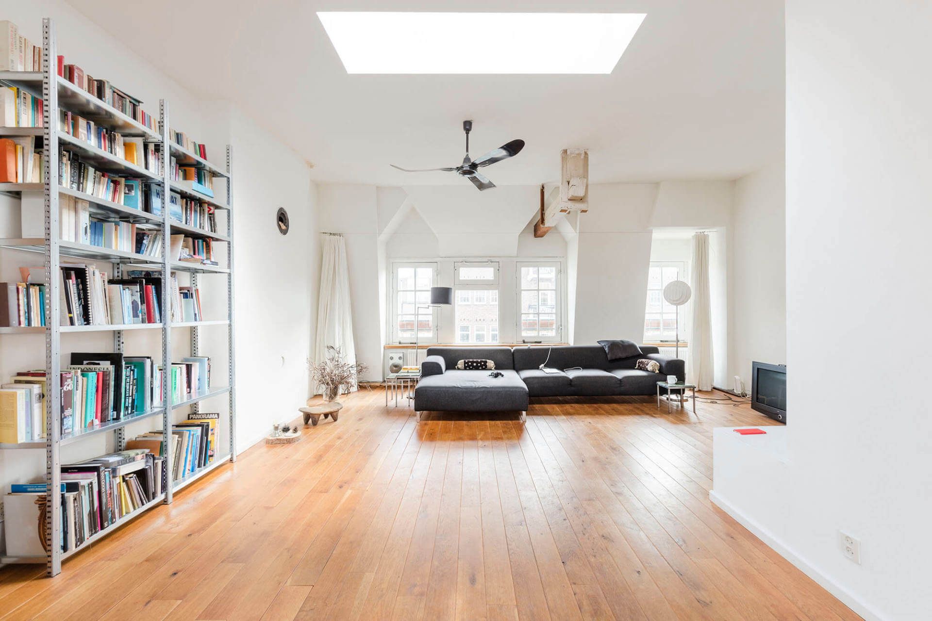 Living room with wooden floor