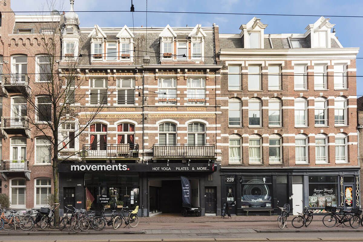 Exterior view of Overtoom apartments in Amsterdam
