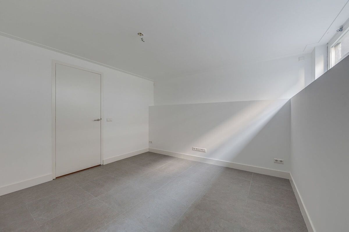 Interior of apartment at Ter Haarstraat, Amsterdam light coming in