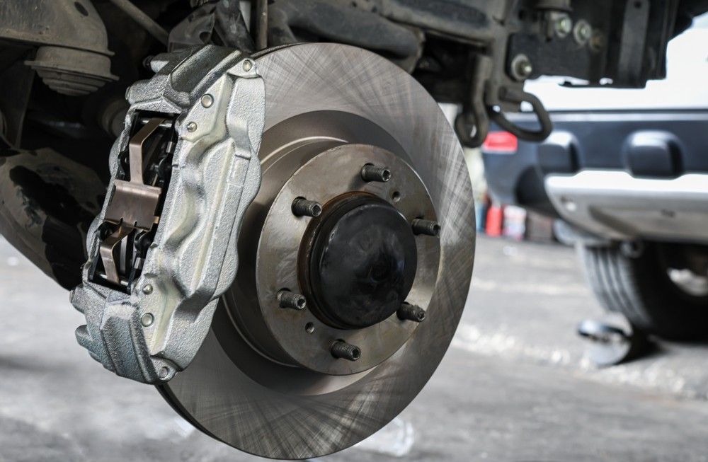 A Close Up of a Brake Disc on a Car — Raff's Advanced Automotive P/L in Fairy Meadow, NSW