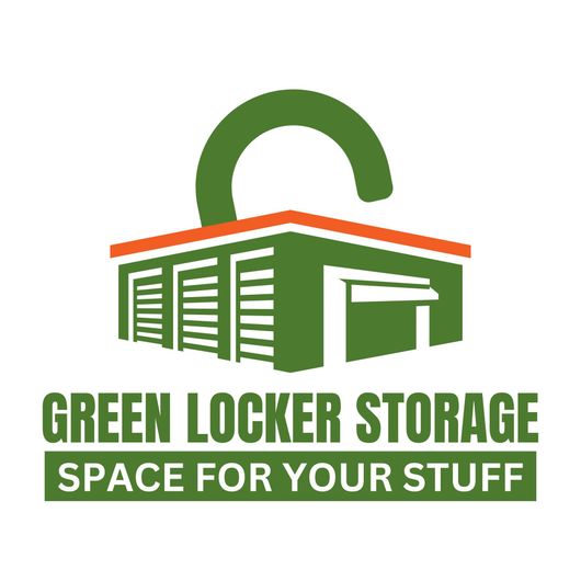 The logo for green locker storage space for your stuff.