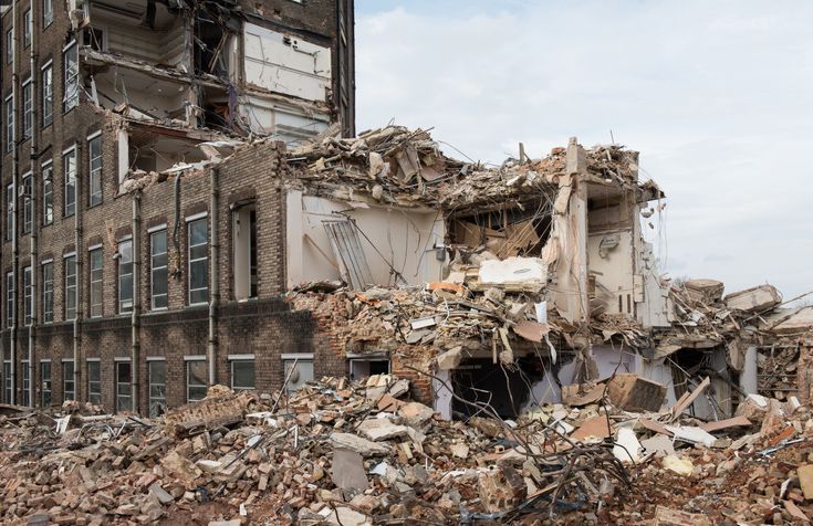 Partly Demolished Large Building — Sydney, NSW — APC Rubbish Removal