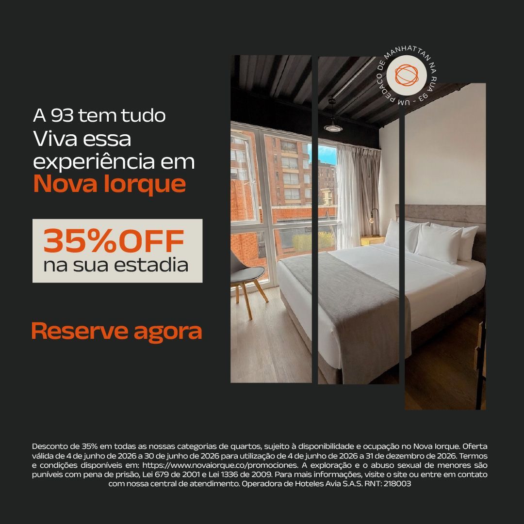 Promoção em hotel em Bogotá.