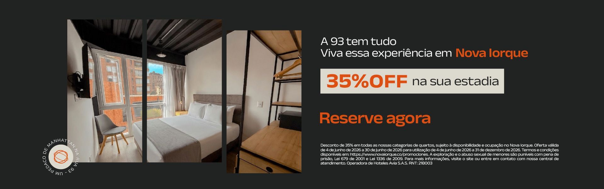 Promoção em hotel em Bogotá.