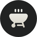 Logo de hotel con BBQ en Bogotá.