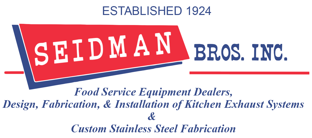 A red and blue seidman bros logo on a white background