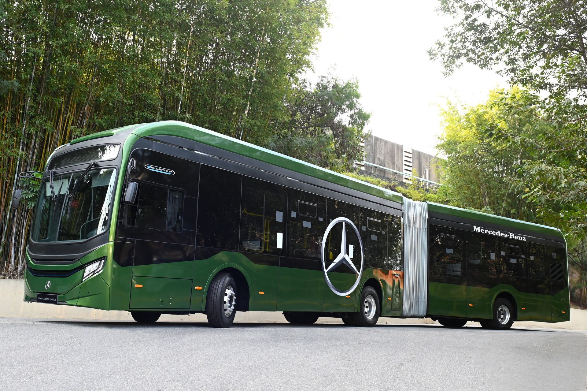 Ônibus Verde Mercedes Benz