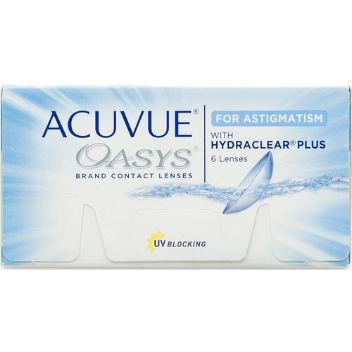 Acuvue oasys brand contact lenses for astigmatism with hydraclear plus 6 lenses