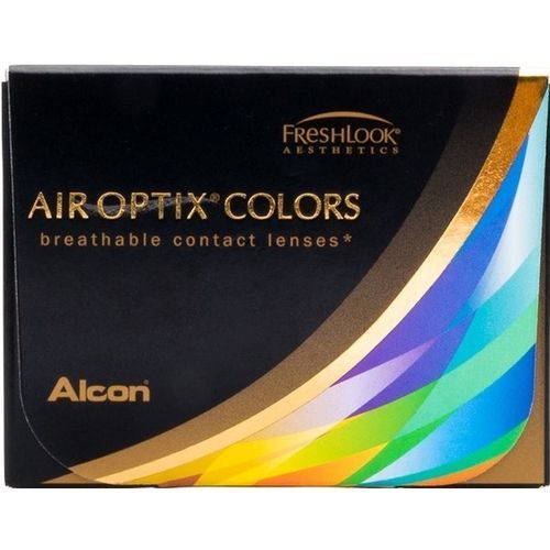 A box of air optix colors contact lenses by alcon