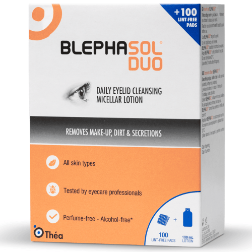 A tube of blephagel duo is next to a box of tissues