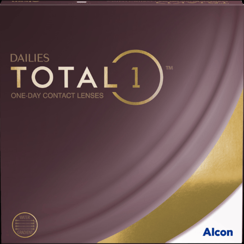 A box of dailies total 1 one day contact lenses