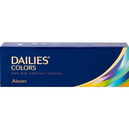A box of dailies colors one day contact lenses