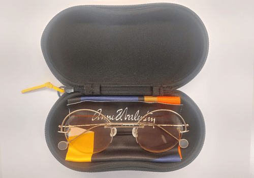 Anne and Valentin glasses in the right case.