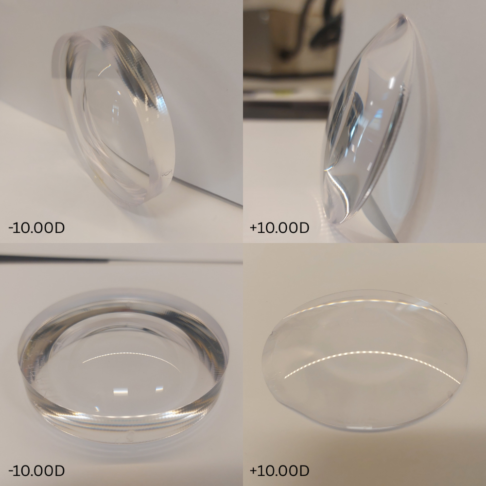 High Prescription Lenses Uncut -10.00D and +10.00D