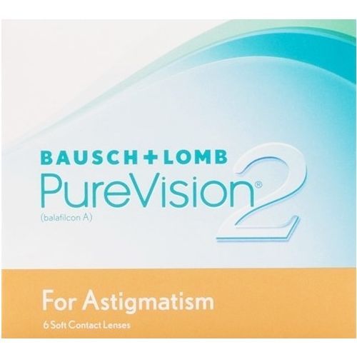 A box of bausch + lomb purevision 2 contact lenses for astigmatism