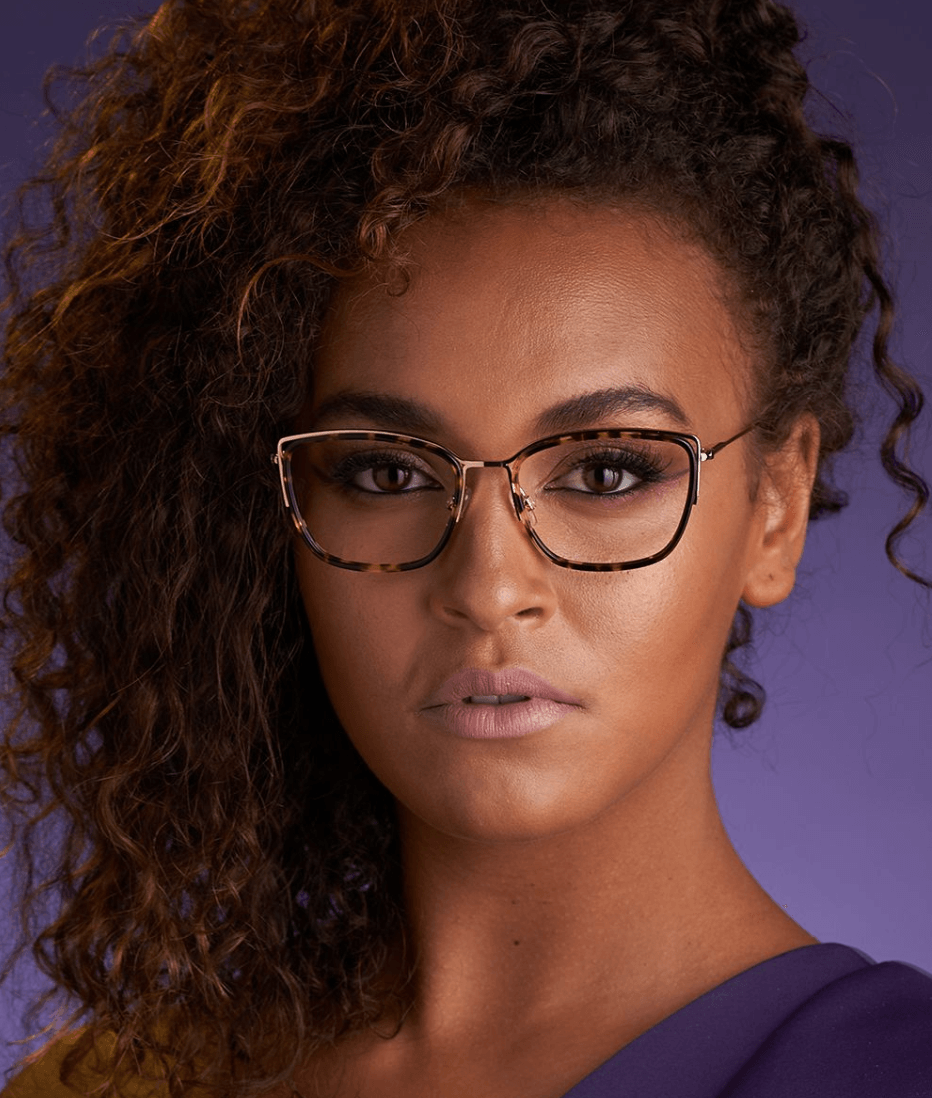 women wearing prescription glasses