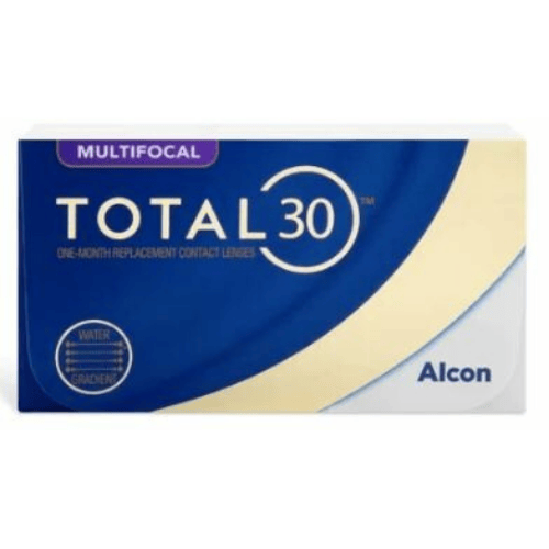 A box of alcon total 30 contact lenses