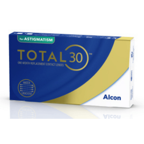 A box of alcon total 30 contact lenses