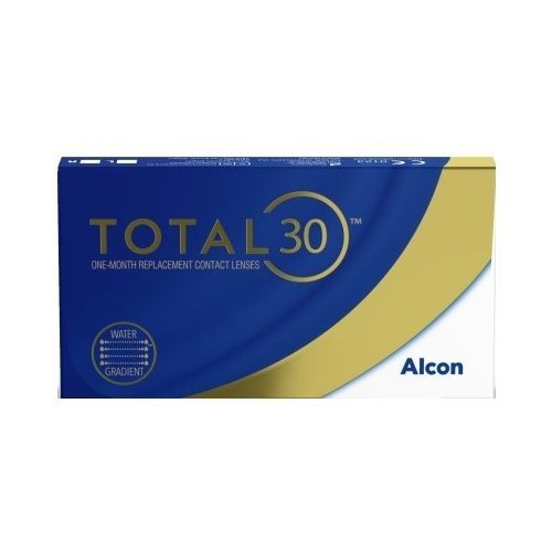 A box of alcon total 30 contact lenses