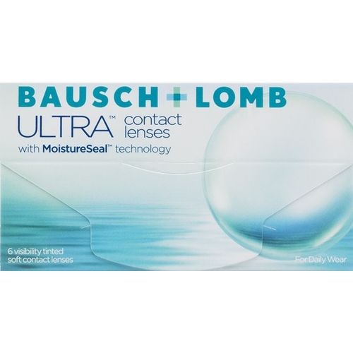 A box of bausch and lomb ultra contact lenses with moisture seal technology