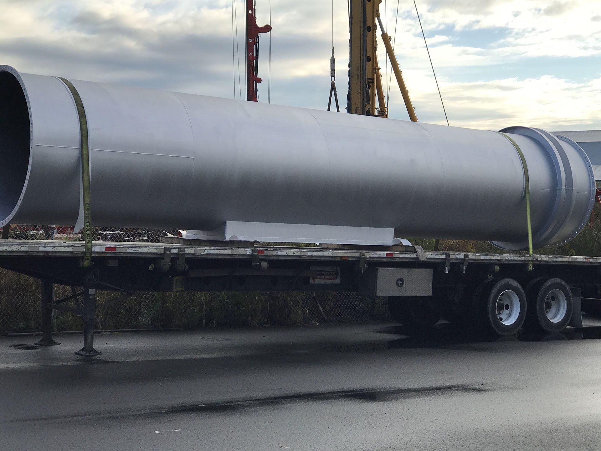 Cylindrical Steel On Trailer — Pittsburgh, PA — J. W. Steel Fabricating Co.