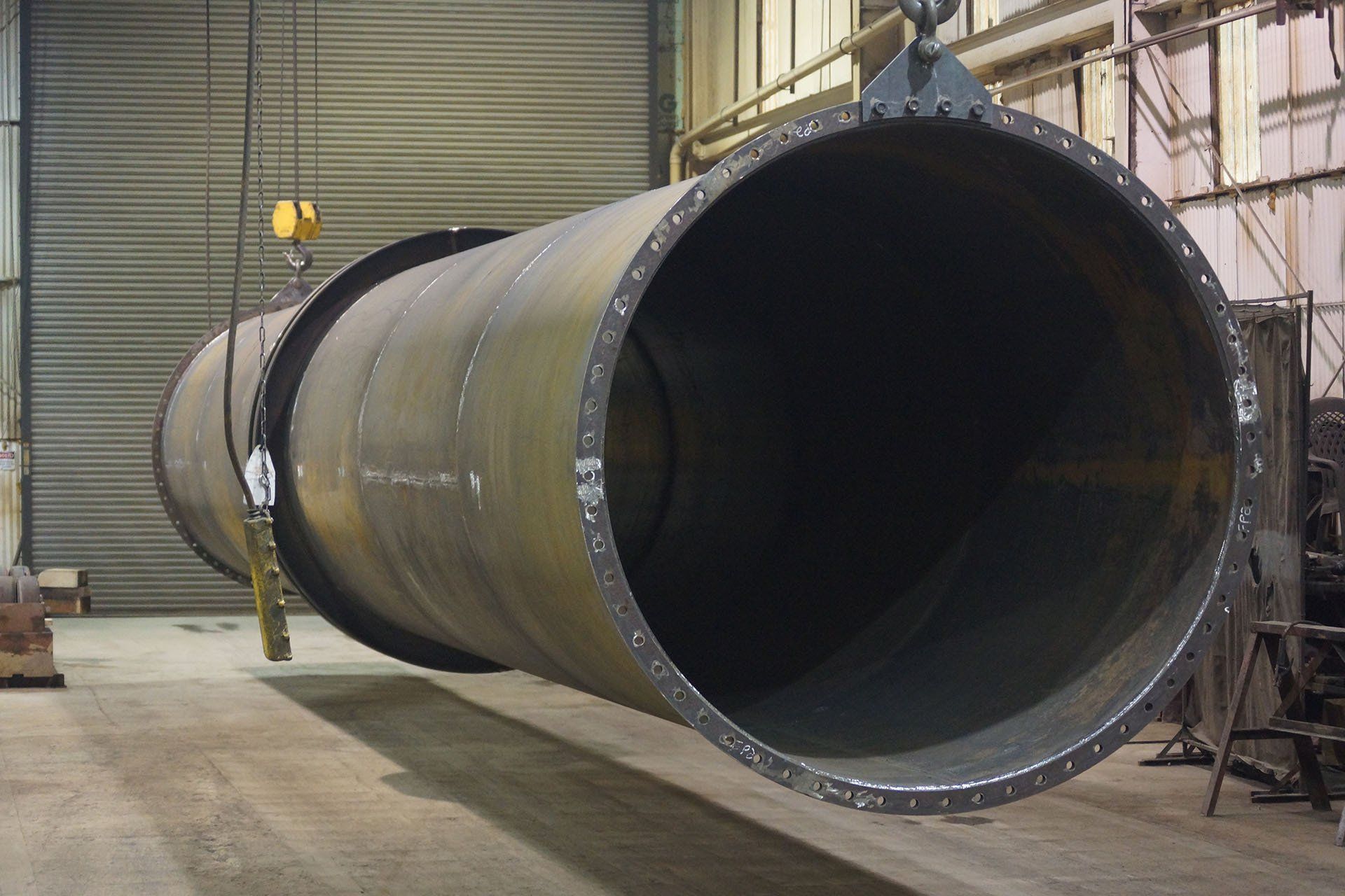 Cylindrical Steel In Progress — Pittsburgh, PA — J. W. Steel Fabricating Co.