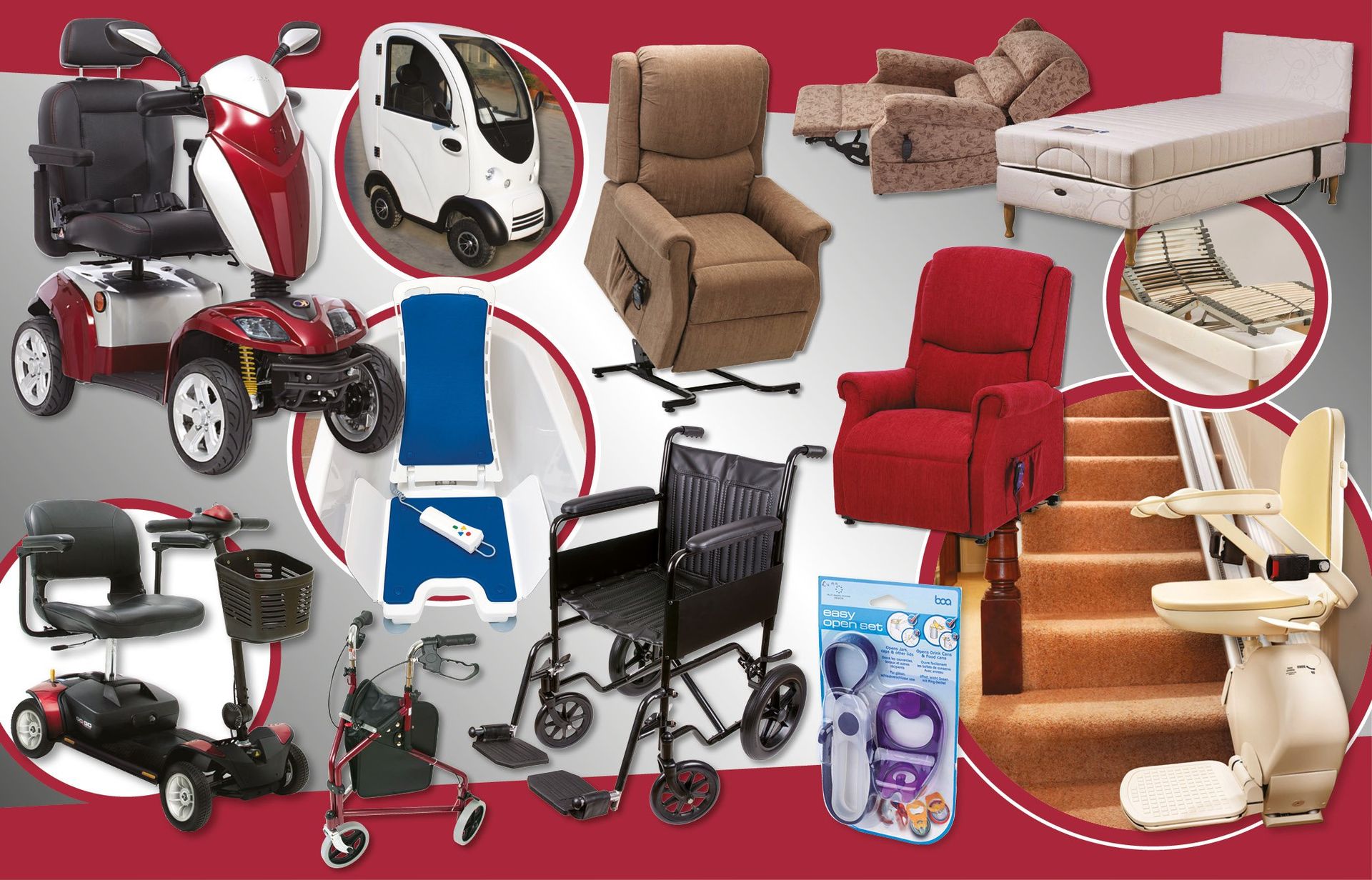 Different types of funiture vehicles and products