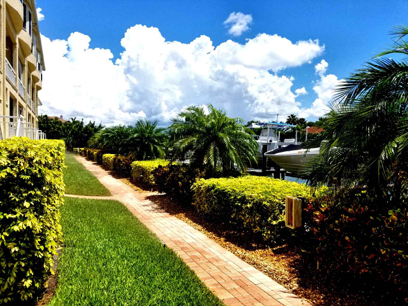 Landscaped grounds at a community in Tierra Verde, FL