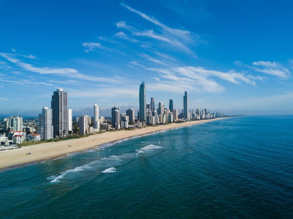 Aerial View of Gold Coast at Sunrise — Big River Scaffolding Solutions Pty Ltd in Gold Coast, QLD