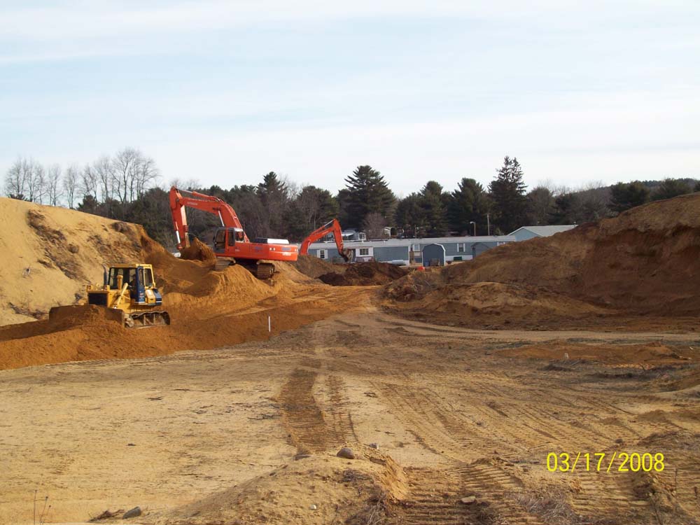 Dirt Mounds, Ciesla Construction Corp. in Sturbridge, MA scrr - cut and fill 2009