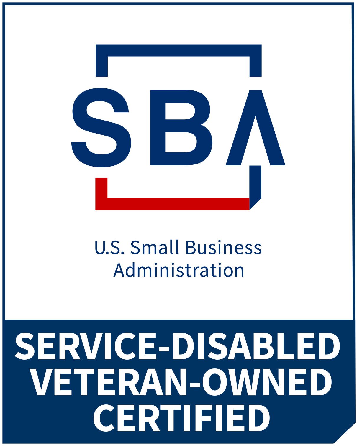 The logo for u.s. small business administration service disabled veteran-owned certified