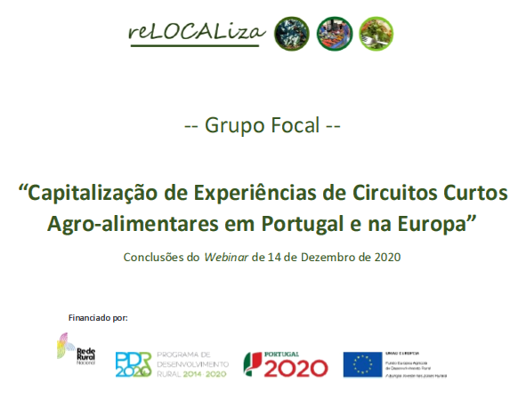 Conclusões do Webinar Experiências relevantes para Circuitos Curtos Agroalimentares em Portugal e na Europa