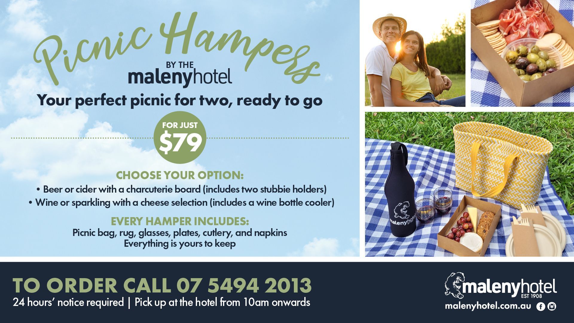 Picnic Hampers by the Maleny Hotel