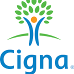 Cigna logo: A person with raised arms, green leaves, and the word Cigna.the therapy innovation El Cajon CA