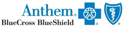 Anthem blue cross blue shield logo on a white background