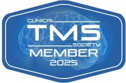 The logo for the clinical tms society member 2025