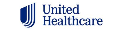 the logo for united healthcare is blue and white .