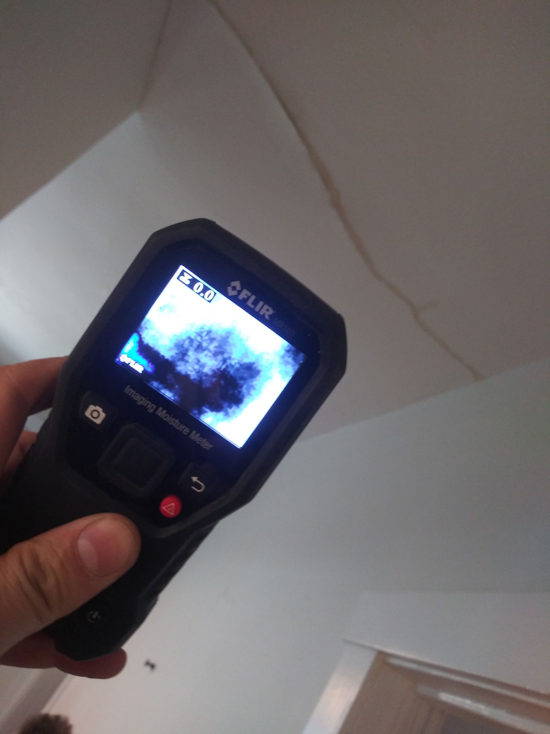 A person is holding a flir camera in their hand