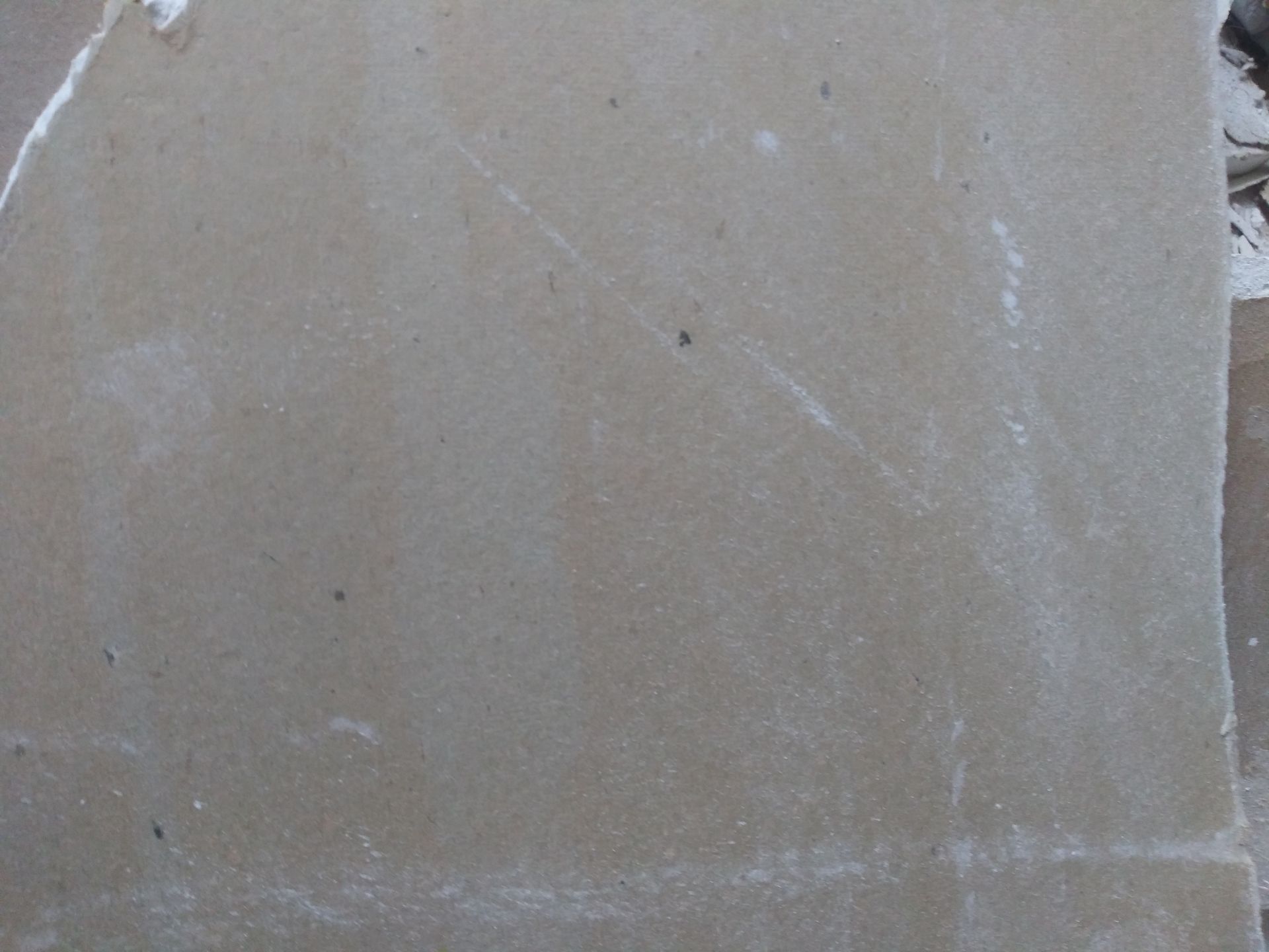 A piece of cardboard is sitting on a table