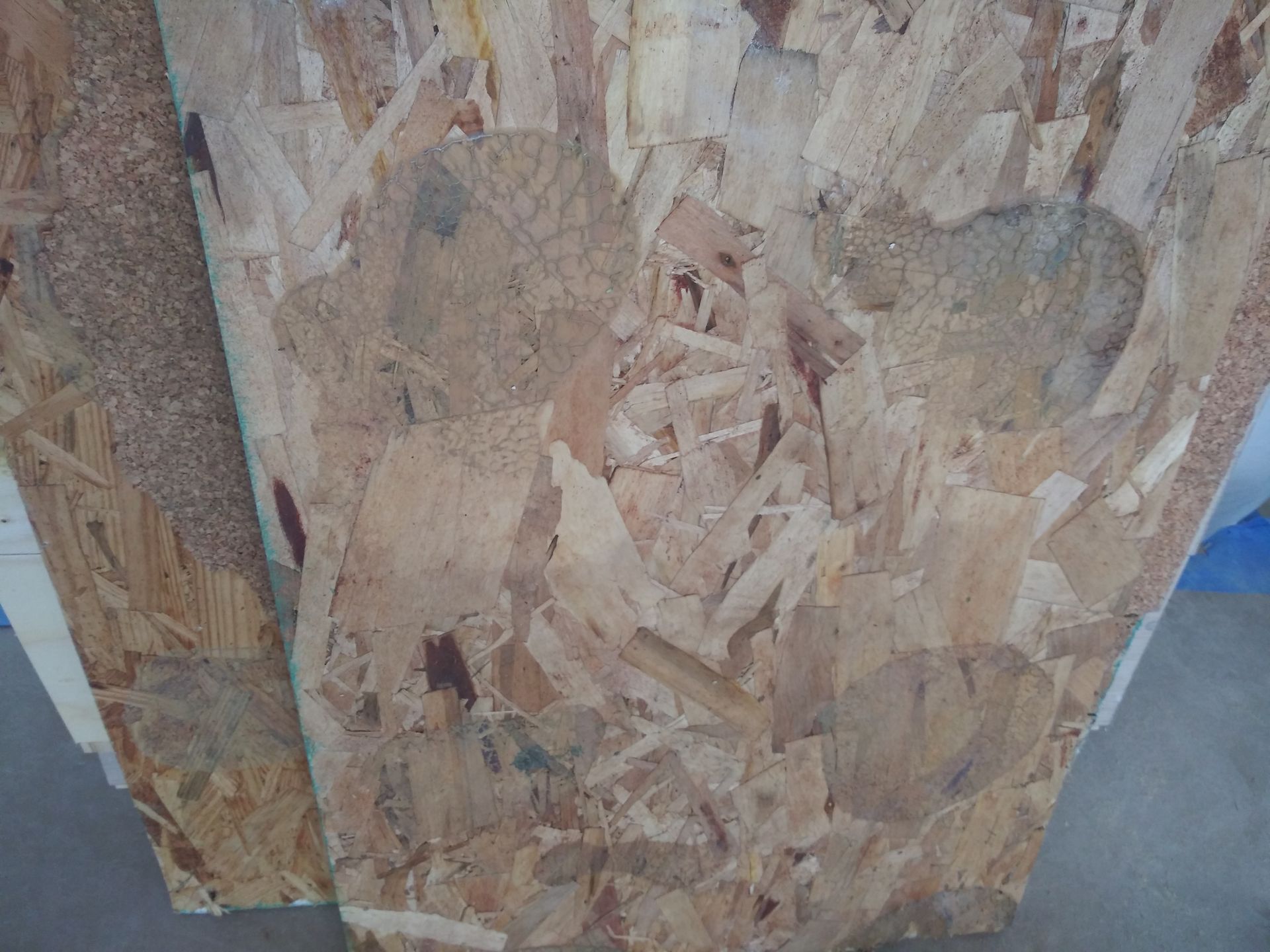 A close up of a piece of plywood sitting on top of a table.