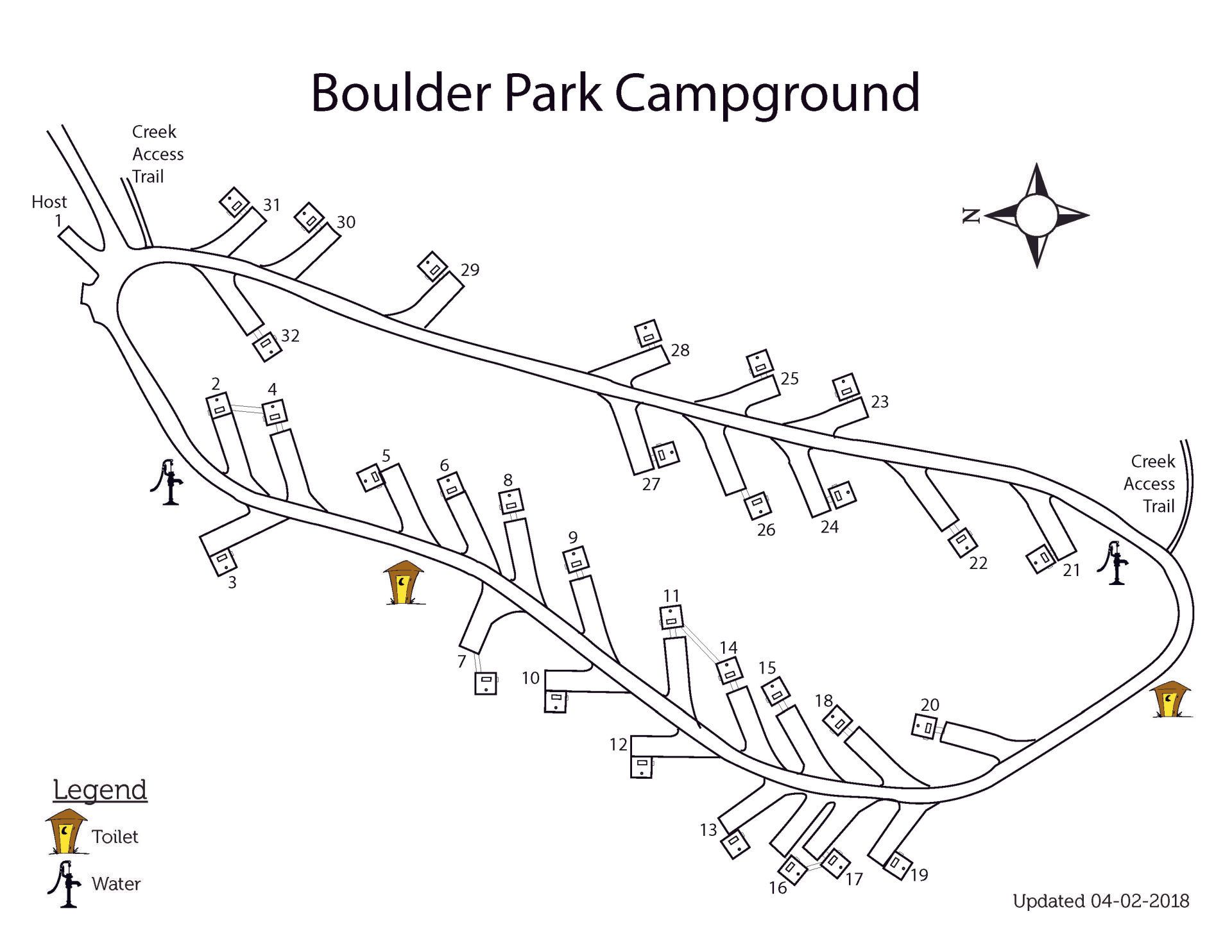 Bald Mountain Campground Map