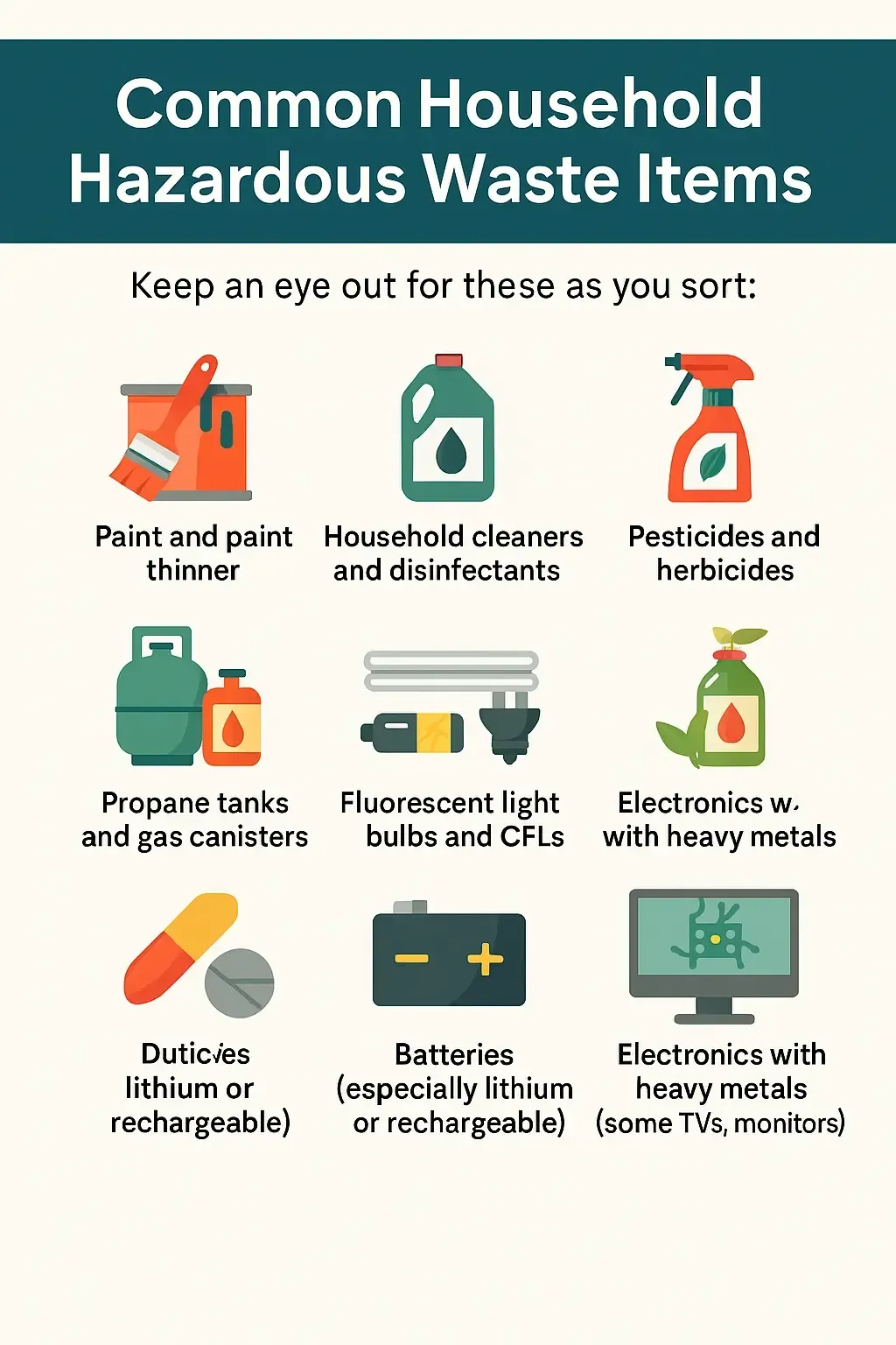 Household Hazardous Waste Items Infographic Household Hazardous Waste Items Infographic