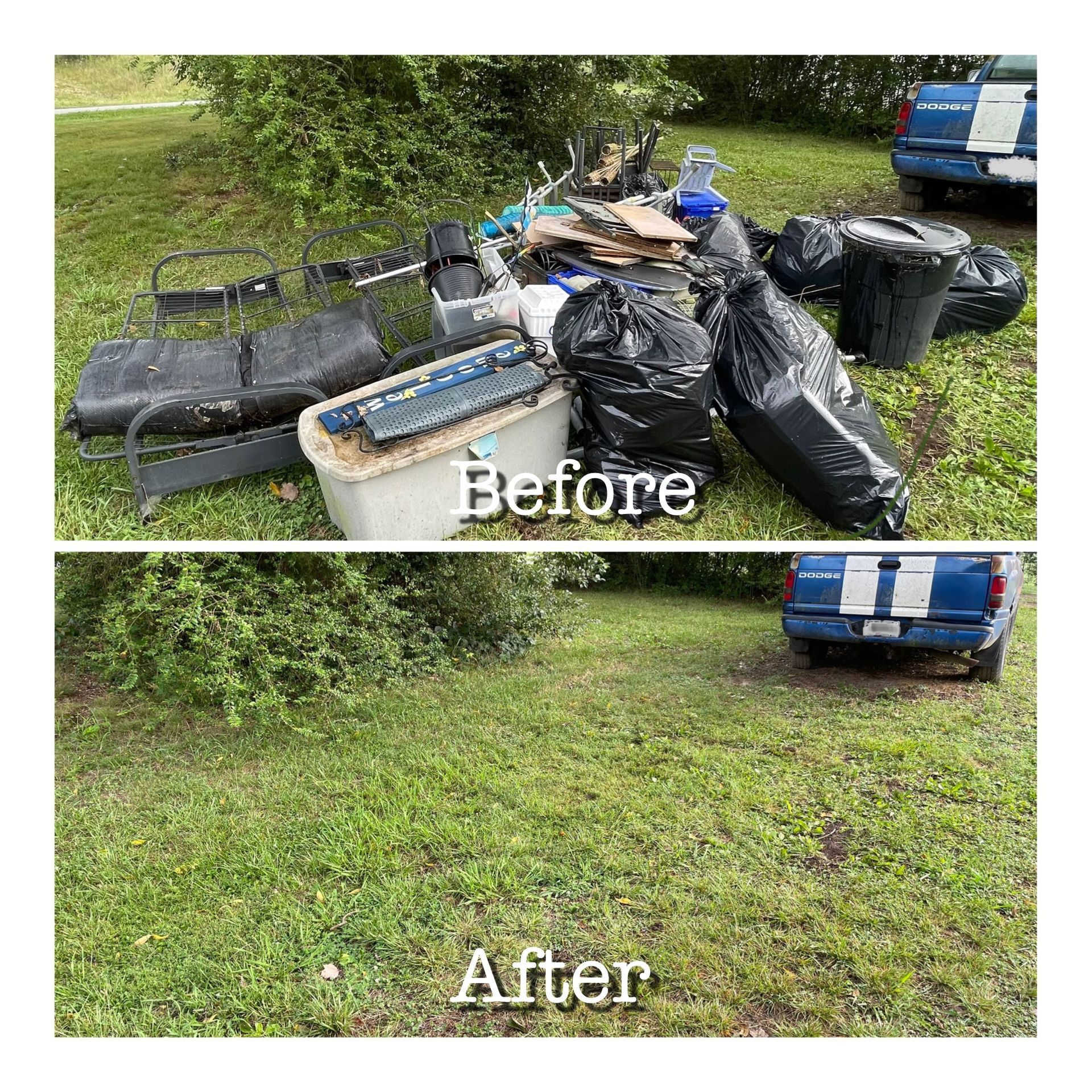 Before and after junk removal Chattanooga services
