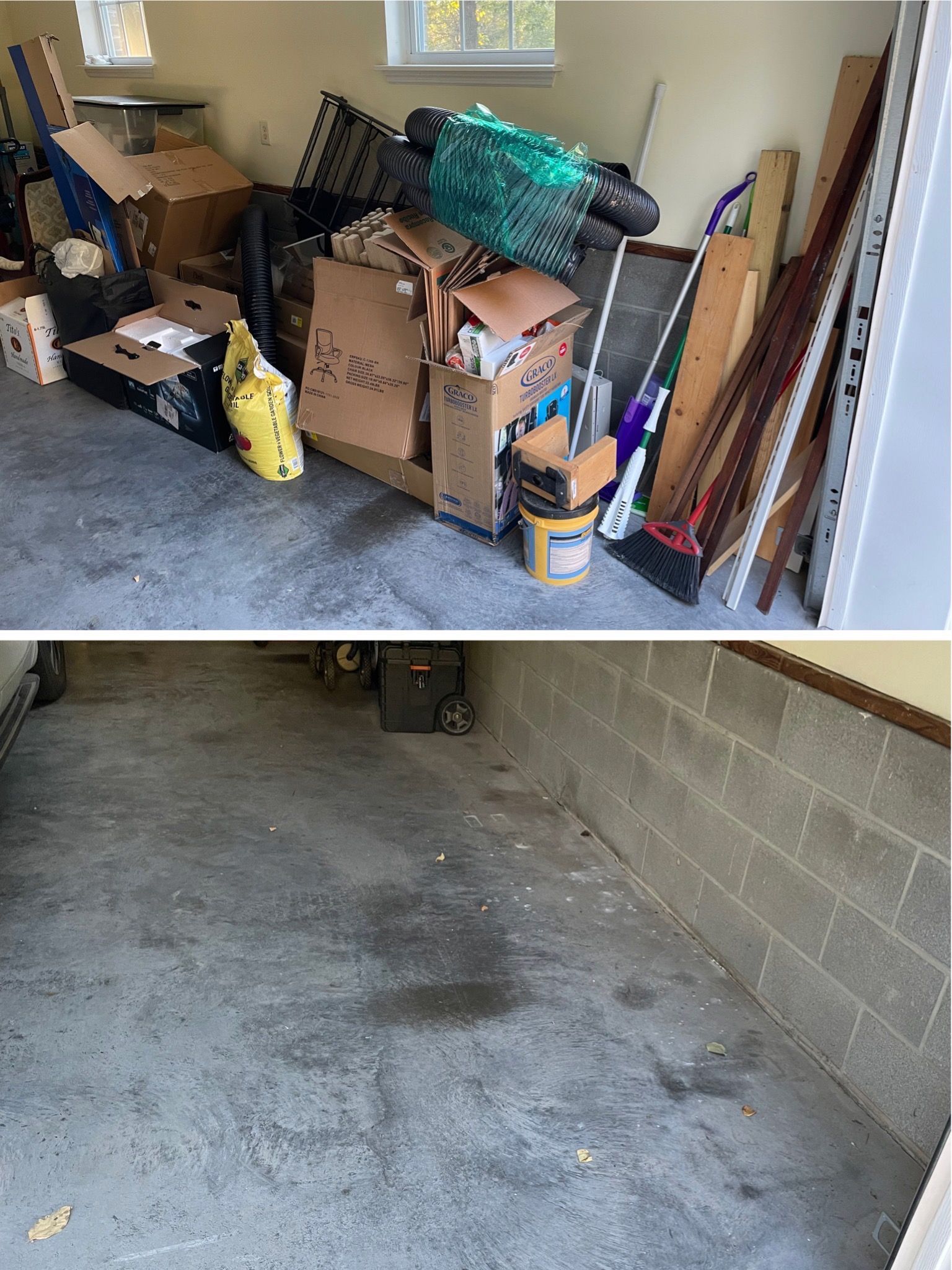 Before and after junk removal Chattanooga services