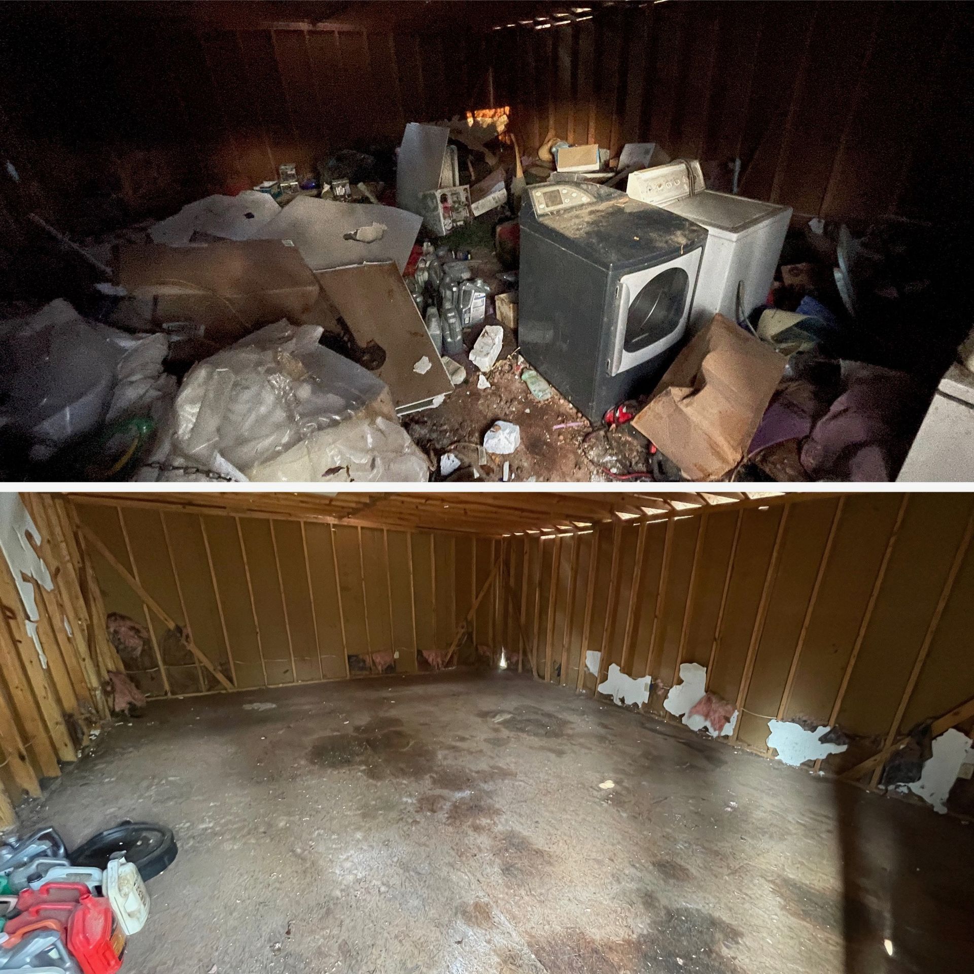 Before and after junk removal Chattanooga services