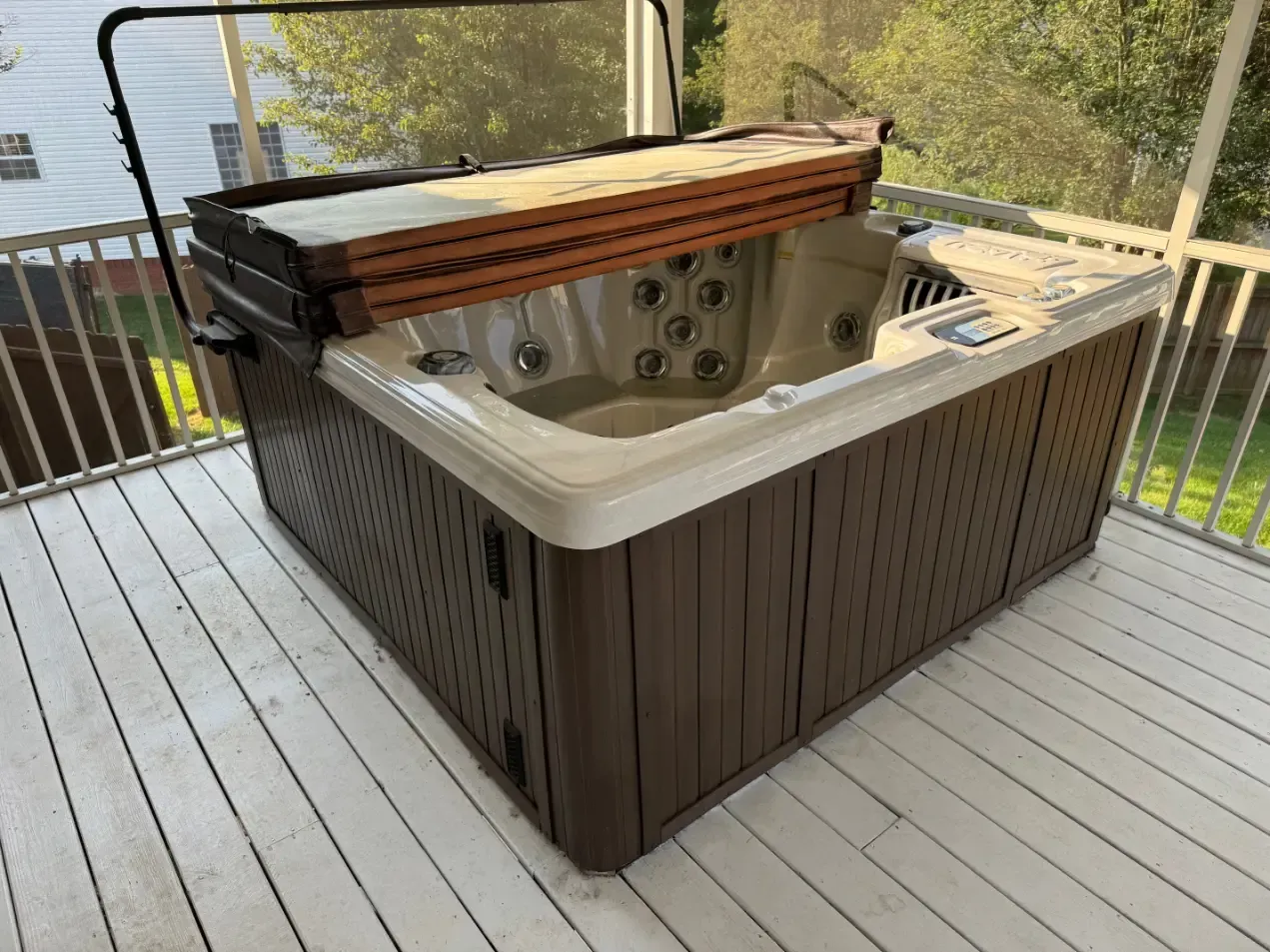 Large Hot Tub Removal Before