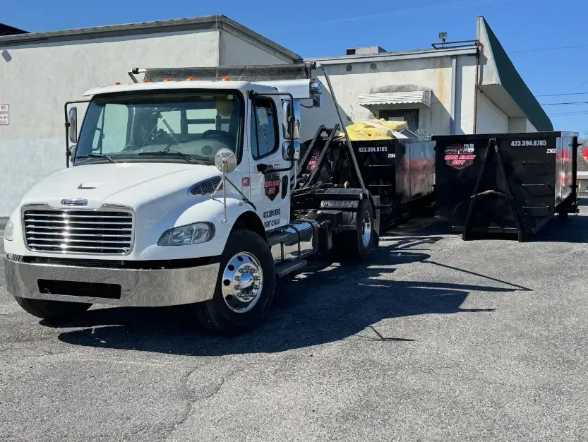 Multiple dumpster rentals in Chattanooga, TN - storefront renovation for Shooters Supply. Multiple dumpster rentals in Chattanooga, TN - storefront renovation for Shooters Supply.
