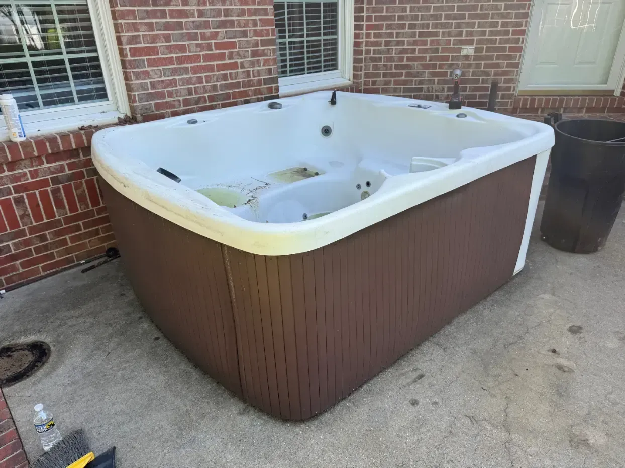 Outdoor Hot Tub Removal Before